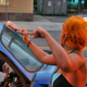 Illustration for article titled Noir Leather Bikini Car Wash Meetup Pictures